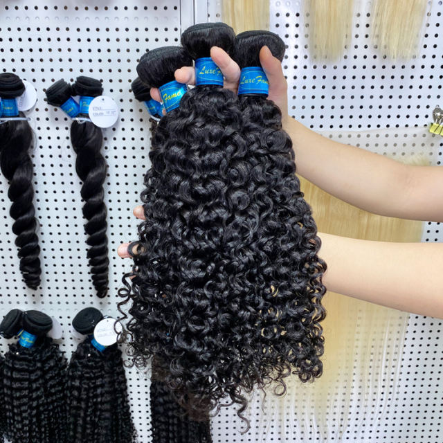 Wholesale Bulk Unprocessed Virgin Indian Virgin Hair 20-34 Inch Kinky Curly Hair Weave