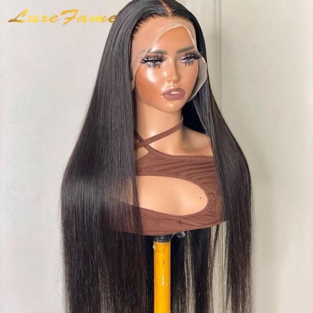 Luxefame Glueless Full Lace Brazilian Human Hair Wig, Unprocessed 100%  Natural Human Hair Wig For Black Women