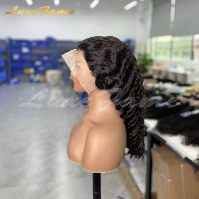 Pineapple Curls 360 Lace Frontal Wig With Baby Hair Grade 12A Human Hair Lace Front Wigs Bleached Knots Full Lace Wigs