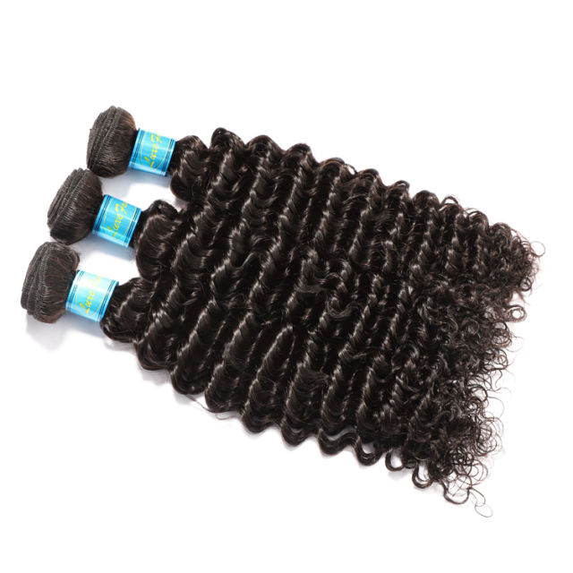 Luxefame Wholesale Bundle Hair Vendors Deep Wave Cheap 10-30inch Raw Virgin Remy Human Hair Weave  Hair Bundles