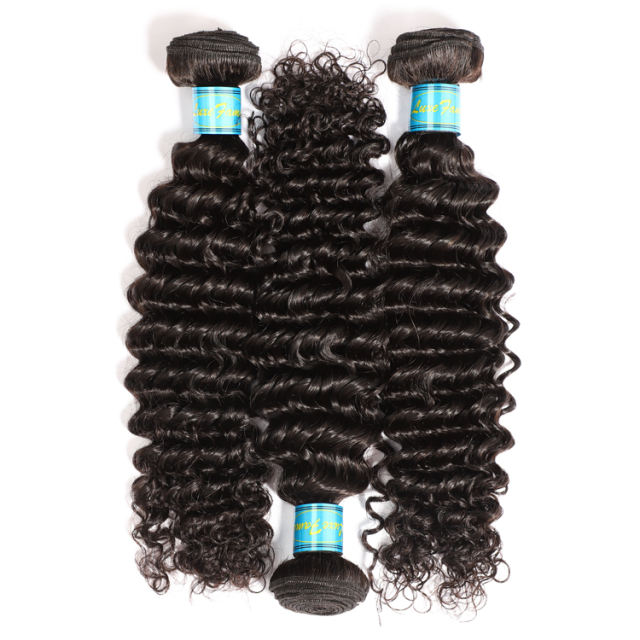Luxefame Wholesale Bundle Hair Vendors Deep Wave Cheap 10-30inch Raw Virgin Remy Human Hair Weave  Hair Bundles