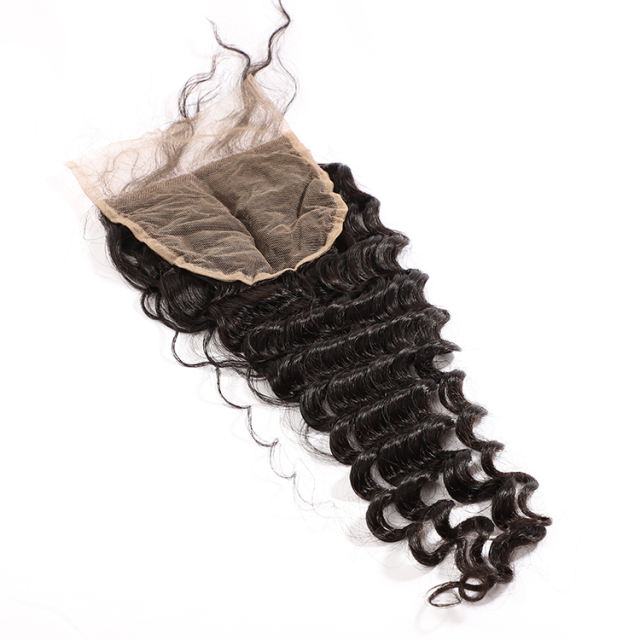 Luxefame Brazilian Deep Wave 5x5 Hd Lace Closures,Free Part 10a  Human Hair Closure