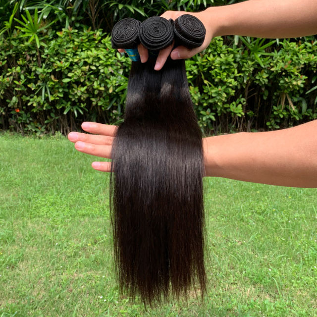 Luxefame Hair Natural Straight Virgin Hair 100% Human Hair Extension Top Virgin Hair Bundles