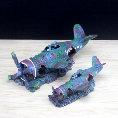 Fish Tank Plane Wreck Ornaments Sunken Plane Decorations