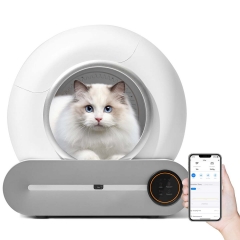 Automatic Cat Litter Box, Self Cleaning Scooping and Odor Removal, App Control Support WiFi, Intelligent Radar Smart Auto Litter Box with Liner