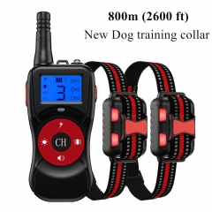 New 800m (2600ft) Dog training collar T502 Dog Beeper Collar Rechargeable Nylon Electronic Dog Training Collar 4 mode