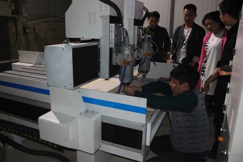 One set stone engraving machine LT1325-2 in customer's factory
