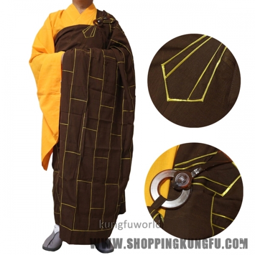 Top Quality Buddhist Monk Dress Kesa with inside Haiqing Robe Shaolin Uniform Meditation Suit