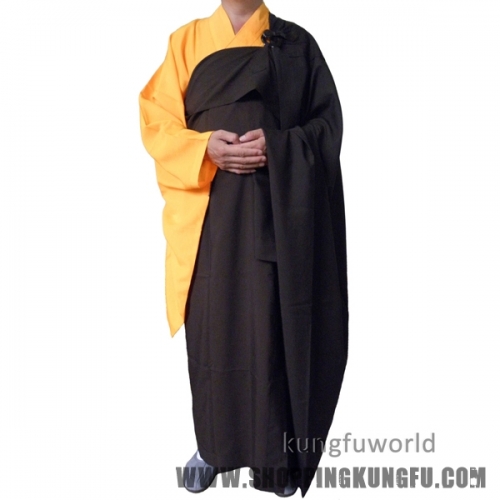 2 Pieces Buddhist Kesa Haiqing Robe Shaolin Monk Dress Meditating Kung fu Suit