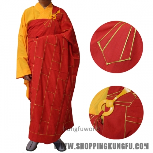 Top Quality Buddhist Monk Dress Zuyi Kesa Robes with inside Haiqing Meditation Uniform Shaolin Kung fu Suit