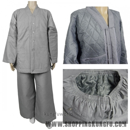 Top Quality Shaolin Temple Buddhist Monk Winter Uniform Kung fu Meditation Suit