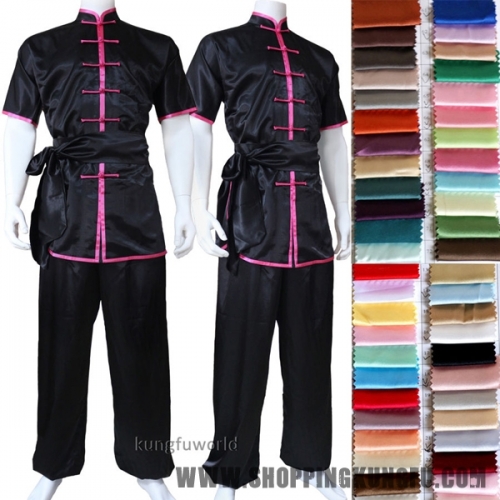 Custom Silk Satin Changquan Tai chi Suit Kung fu Wushu Martial arts Uniform