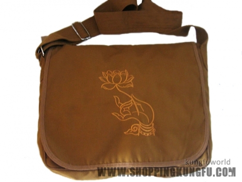 High quality Buddhist Monk Bag with Lotus Embroidery to Match Meditation Suit