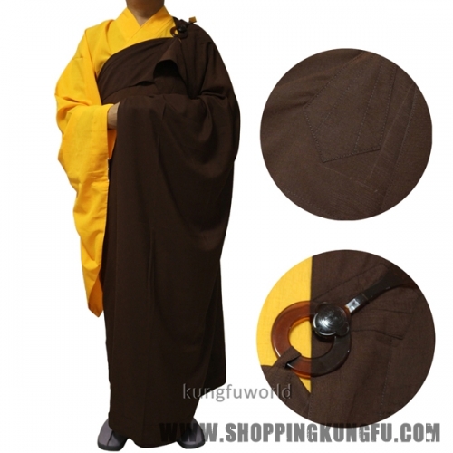 Top Quality Shaolin Buddhist Monk Dress Kesa Haiqing Robe Meditation Suit