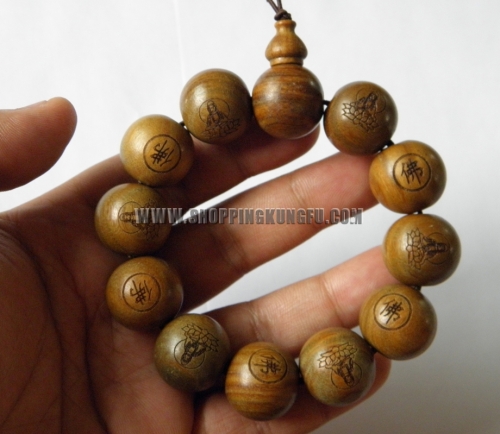 1.5cm/2cm Buddhist Sandalwood Shaolin Temple Blessed Prayer Beads