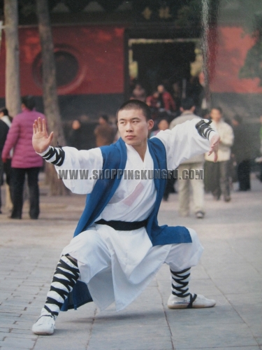 White Shaolin Monk Robe Kung fu Uniform