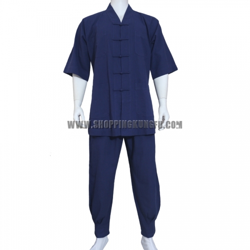 Summer Cotton Buddhist Monk Robe Shaolin Kung fu Suit Wing Chun Tai chi Uniform