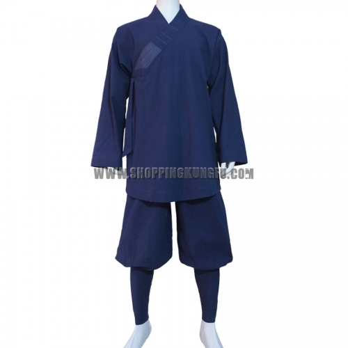 Cotton Linen Buddhist Monk Shaolin Kung fu Suit Meditation Uniform Arhat Clothes