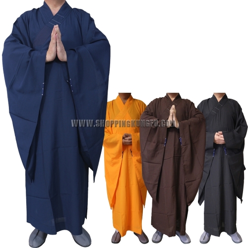 Top Quality Unisex Buddhist Monk Robe Zen Masters Haiqing Gown  Meditation Uniform