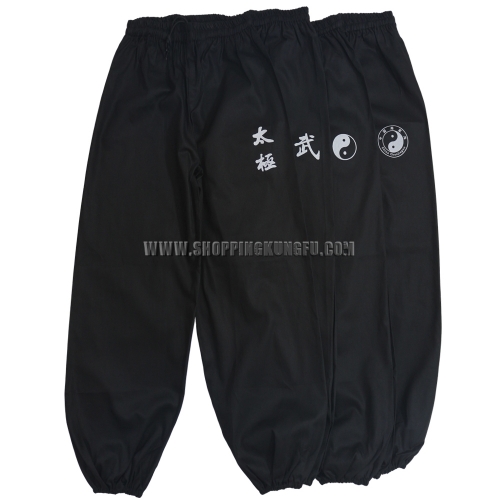 Black Cotton Tai chi Kung fu Pants Wushu Martial arts Shaolin Wudang Trousers