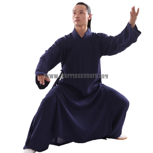 Summer Cotton Wudang Taoism Long Robe Tai Chi Suit Shaolin Monk Kung fu Uniform