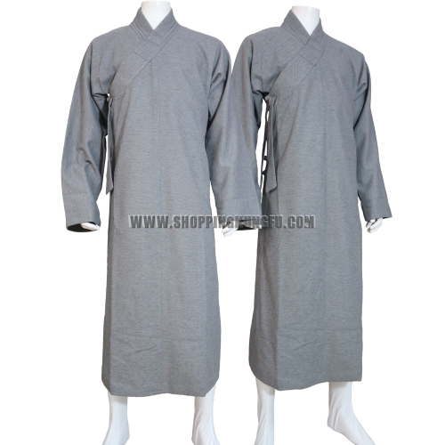 Shaolin Buddhist Monk Winter Robe Meditation Suit Long Gown Woolen High Quality
