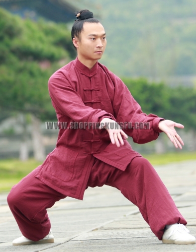 Winter Tai chi Suit Wudang Taoist Robe Kung fu Wing Chun Uniforms Linen Velvet