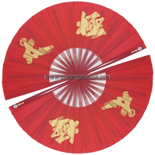 High Quality Red Bamboo Kung fu Tai chi Fans Martial arts Taiji Training Fan