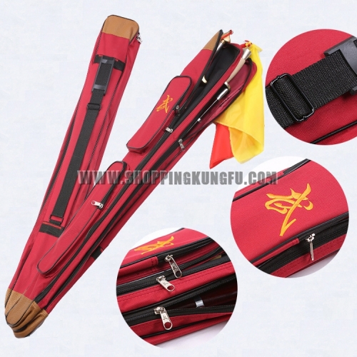 Double Layer Tai chi Sword Shaolin Broadsword Carrying Case High Quality Durable