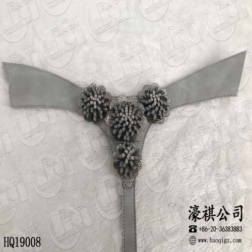 HQ19008 Grey hand - made flower clip women's drag