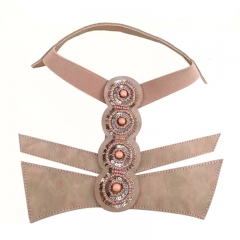 neue böhmische Perle bestickt Damen Mode Beaded obere Sequin bestickt Sandalen Verarbeitung und Anpassung nach Muster