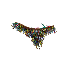 Fashion hot-selling custom bead tube tassel beard brooch caterpillar sequins epaulettes shoe flower accessories wholesale