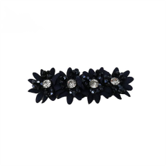 The new custom girl rhinestone fabric flower handsewn beaded fringe clip shoe accessories hair accessories shoe accessories