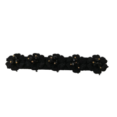 Fleurs en tissu cristaux perles sur mesure sacs décoratifs patch en tissu accessoires de cheveux DIY chaussures faites à la main ornements floraux accessoires