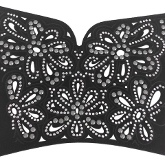 Cross-border vente chaude polaire paillettes diamant chaud couture dames pantoufles sandales upper traitement semi-fini personnalisé en gros