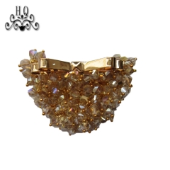 Traitement de perles de couture cousues à la main sur mesure perles de cristal perlées fleur de chaussure perlée fleur décorative accessoires de matériel de bricolage