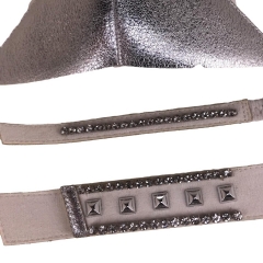 Parte superior personalizada material de calzado semiacabado paño de lana hardware pegamento cadena golpeado clavos sandalias adornos zapatos para niños accesorios muestras procesadas estilo explosiva