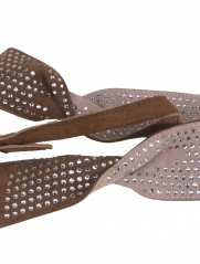 Zapatos personalizada en la superficie de semiterminado XieCai ovejas Jing franela de algodón accesorios de láser con sandalias pantuflas collares para procesos de explosión del