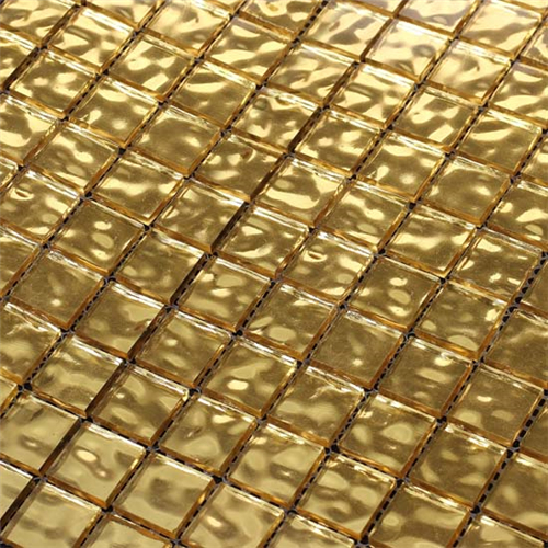 ZF 24K GOLD COLOR FOIL GLASS MOSAIC ART CRAFTS BLOCK TILES WALL MURAL