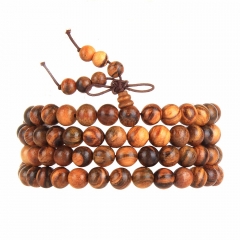 EVBEA New Arrival Products 8mm Antique Silver Color Buddha Beaded Bracelets with Nice Wood Beads Jewelry Easter Wholesale