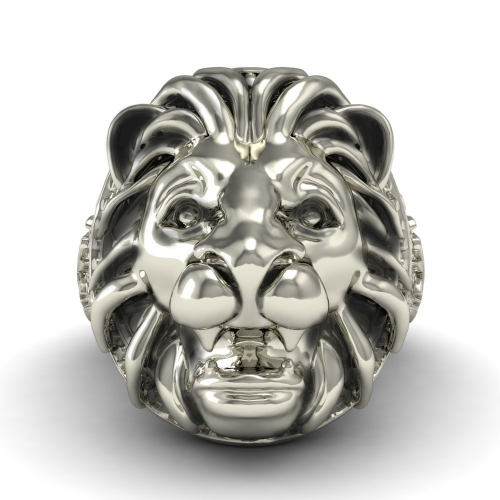 EVBEA Animal Lion Ring für Männer Biker Ring Silber Ring für Mann Modeschmuck als Geschenk für Boy Friend und Väter