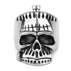 Graduation Wholesale Men Jewelry Punk Silver Metal Skull Adjustable Biker Couple Rings Jewelry for Men and Women