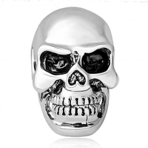 Hip Hop Punk Nightclub  Big Skull Adjustable Silver Bikers Rings Men Jewelry for Party