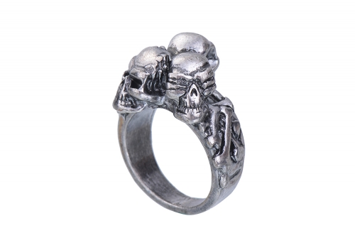 EVBEA Punk Rings Cool Hell Death Skull Ring Man Never Fade Punk Biker Man's High Quality Ring