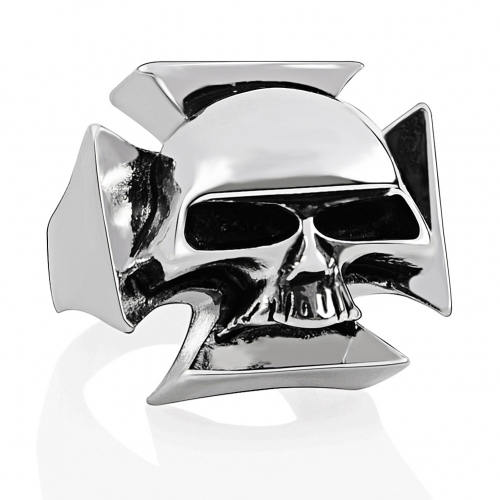 Herrenmode Punk Schädel Ring Gothic Kreuz Schmuck