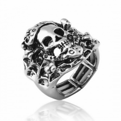 Forehead with love skull ring gothic 2017 new punk rock party rings