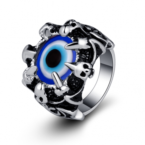 EVBEA Schädel Punk Ring Evil Eye Gothic Schmuck