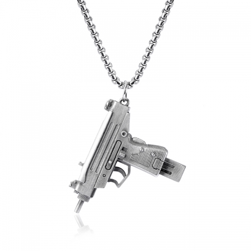EVBEA UZI Submachine Gun Pendant Necklace