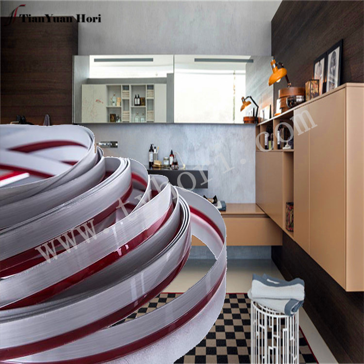 Hot sale keral designs chrome trim strip for furniture edging pvc edge banding tape 3d edge banding