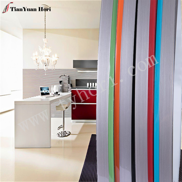 hot products quality supplier plastic t shaped metal edge trimmer kitchen cabinet pvc edge strip